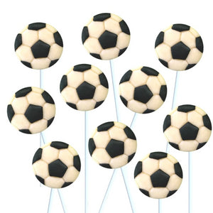 soccer ball marzipan candy lollipops