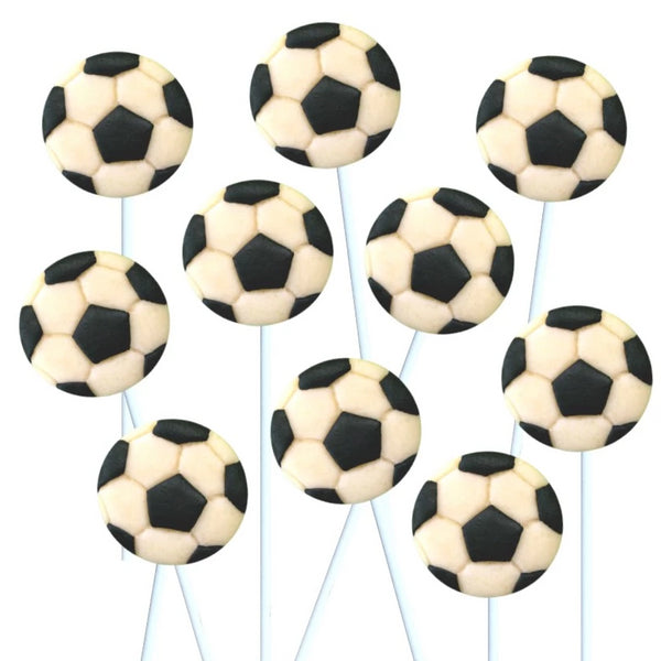 soccer marzipan candy lollipops