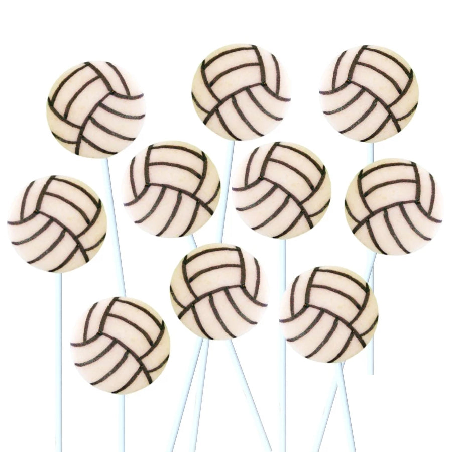 volleyball marzipan candy lollipops